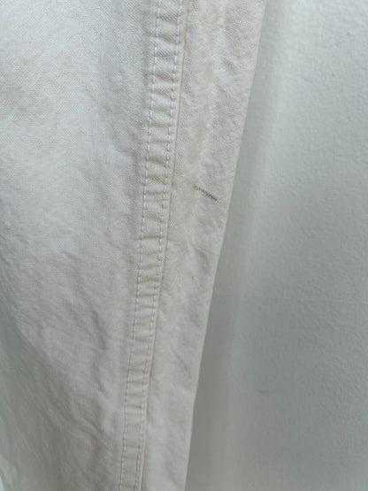 JESSE KAMM Rancher Natural Salt White Cotton Canvas Straight Leg Slim Pant 0