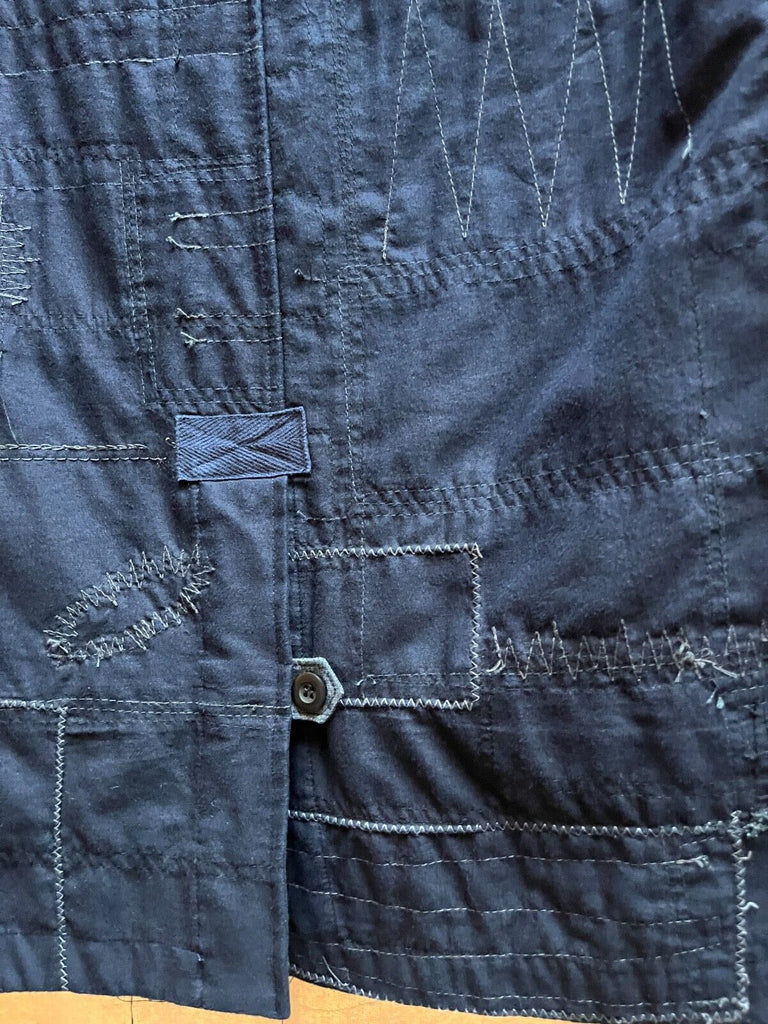 JUNYA WATANABE MAN SS15 Reversible Sashiko Denim Patchwork Quilted Jacket Coat L