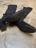 STUART WEITZMAN Tieland Black Suede Leather Block Heel Over The Knee Boot 11.5