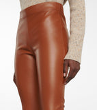 JOSEPH NWT $1168 Brown Camel Tan Leather Slim Leg Skinny Pant Leggings 36/4