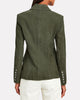 L'AGENCE NWT Kenzie Olive Green Suede Leather Double Breasted Jacket Blazer 0