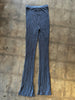 AYA MUSE $400 Margot Slate Blue Jersey Rib Knit Garmentory Pant Leggings M