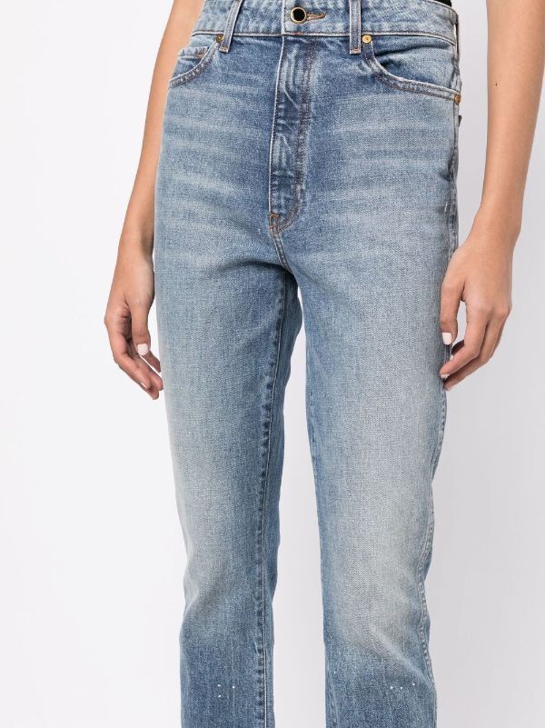 KHAITE NWT $440 The Daria Straight Leg Medium Portland Wash Pant Denim Jeans 25