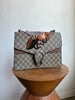 GUCCI GG Supreme Dionysus Hornet Beige Brom Monogram Logo Shoulder Bag Purse