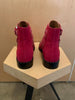 GIVENCHY Fuchsia Pink Bottine Elegant Studded Leather Ankle Moto Biker Boots 35