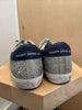 GOLDEN GOOSE Superstar Blue Silver Sequin Leather Suede Low Top Sneaker 40/10
