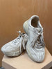 GUCCI Rython Distressed Dirt Cream Beige Leather Platform Lace Up Sneakers 5.5/9