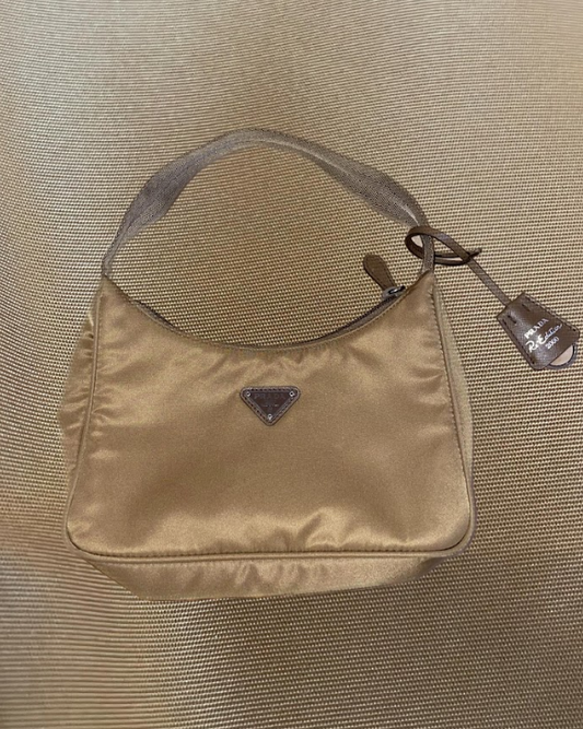 PRADA Tessuto Tan Re-Nylon Re-Edition 2000 Mini Bag Purse