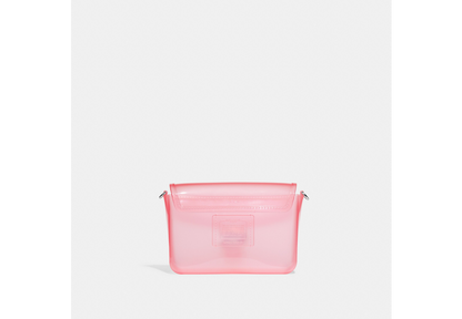 COACH NWT Jelly Tabby Pink Transparent Flap Crossbody Purse Shoulder Bag