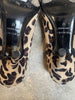 BALENCIAGA BB Scarpa Pelle Leopard Animal Print Suede Leather Kitten Heel 37/7