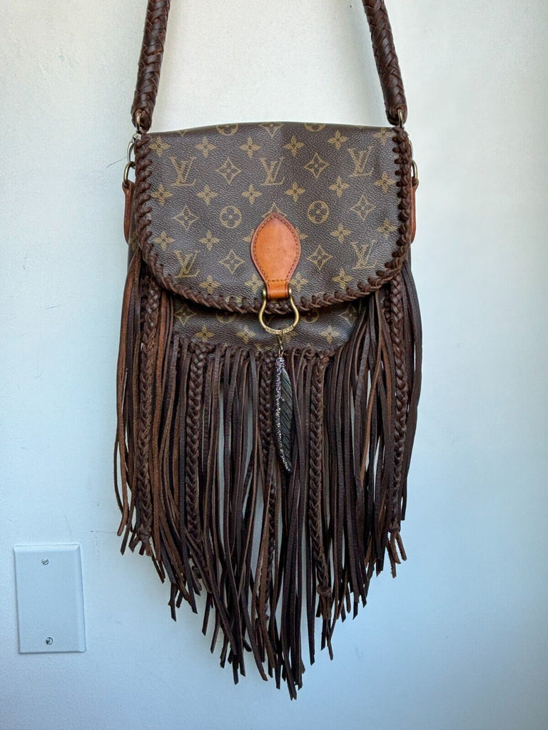 LOUIS VUITTON Vintage World Traveler Saint Cloud GM Fringe Shoulder Purse Bag