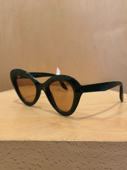 LAPIMA Rita Sun Green Yellow Frame Oversized Glasses Sunglasses