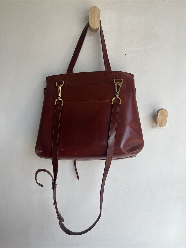 MANSUR GAVRIEL Mini Lady Brick Tan Leather Crossbody Shoulder Bag Purse