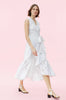 REBECCA TAYLOR NWT Terri Milk White Embroidery Eyelet Belt Midi Wrap Dress 0