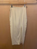 MIRROR PALAIS Creme Ivory White Silk Charmeuse Slit Garmentory Slip Maxi Skirt S