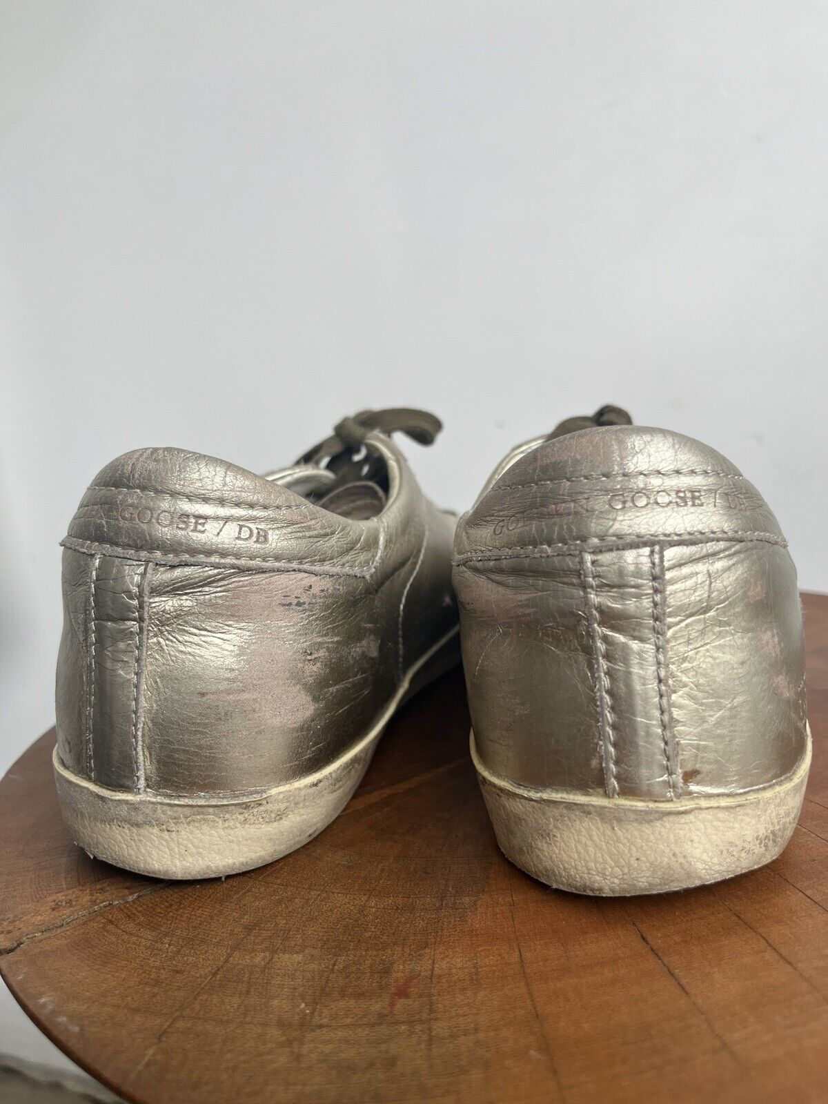 GOLDEN GOOSE Superstar Gold Leather Perforated Star Metallic