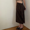 YOHJI YAMAMOTO Y's Vtg Brown Asymmetrical Maxi Wrap Draped Plaid Skirt 4/L/XL