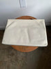 GUCCI Cream Off White Ivory Medium Logo Web Stripe Leather Pouch Clutch Purse