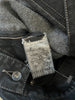 RICK OWENS DRKSHDW Men's Black Leather Sleeve Contrast Denim Jean Jacket M