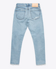 MOUSSY May Light Blue Wash Tapered Straight Distressed Ripped Knee Denim Jean 31