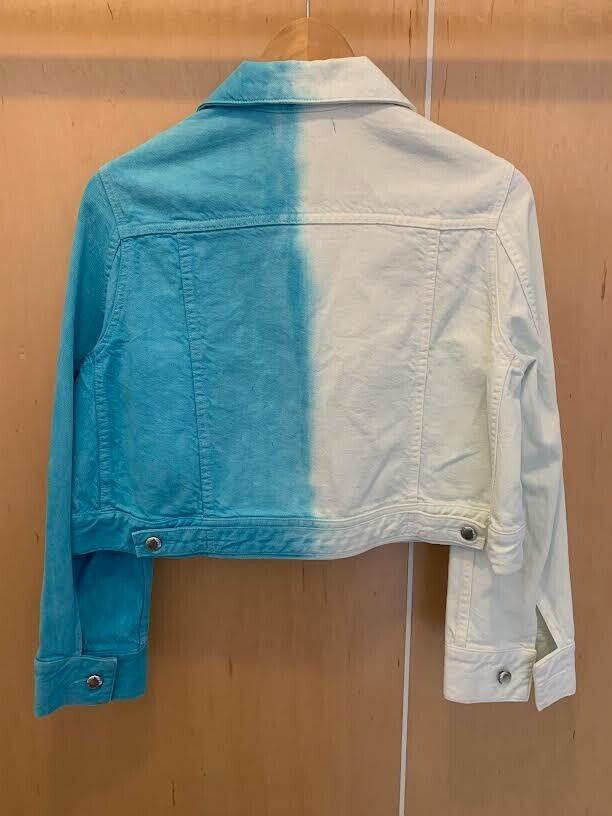 ECKHAUS LATTA Denim Jacket Blue/White Fade Size XS