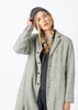 PAS DE CALAIS Light Gray Linen Wool Mid Length Garmentory Jacket Coat 38/6