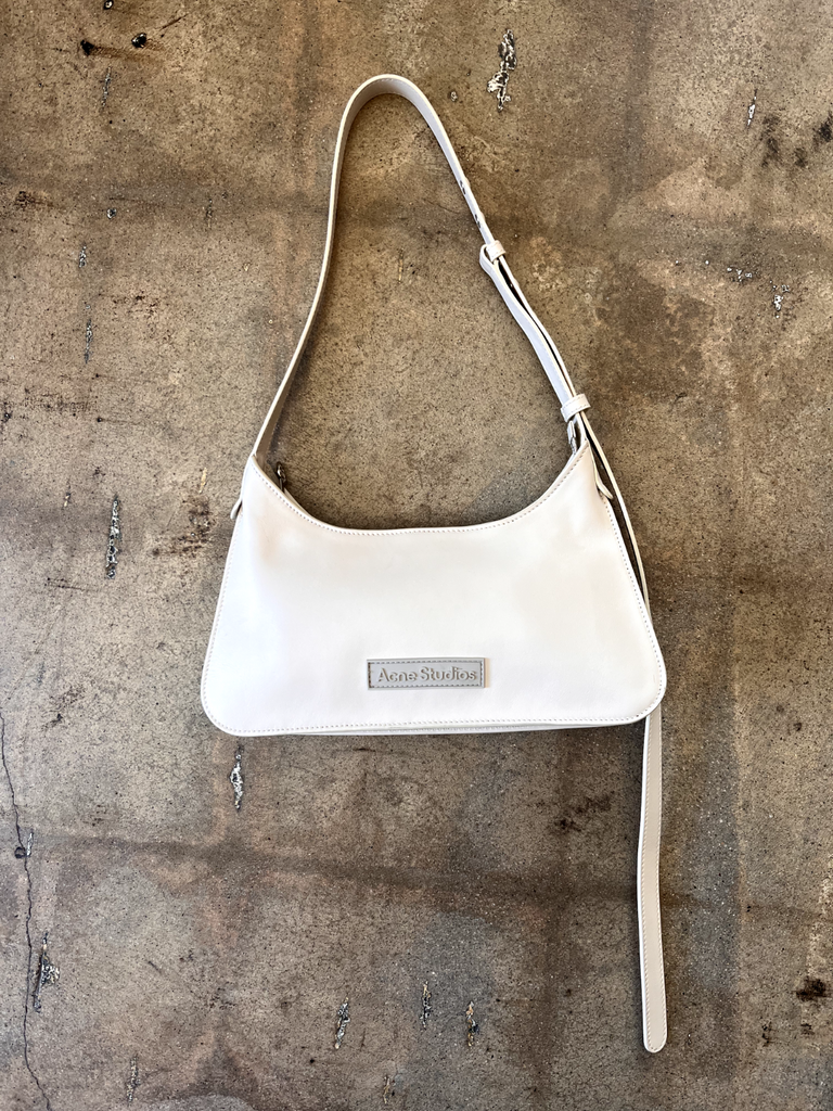 ACNE STUDIOS	Platt Mini Off White Leather You Are Beautiful Shoulder Bag Purse