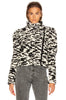 ISABEL MARANT Daphne Boucle Black White Wool Blend Crop Boxy Blazer Jacket 34/2