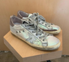 GOLDEN GOOSE Superstar Pearl White Iridescent Leather Star Low Top Sneaker 39