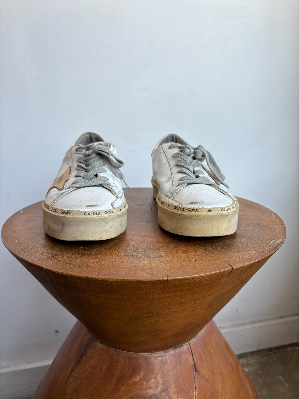 スニーカー Golden  Hi Star Sneakers In White Leather Golden Goose - Hi Star leather low-top sneakers White - The