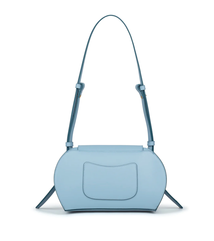 NOIRGAZE Fei Light Blue Leather Mini Small Top Handle Ssense Shoulder Bag Purse