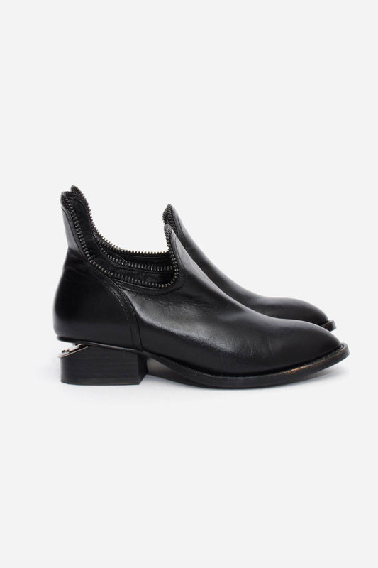 ZIP ANKLE BOOTS