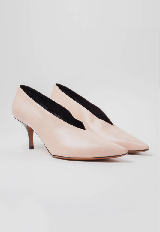 VNECK BLUSH HEELS
