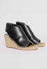 LEATHER ESPADRILLE WEDGE