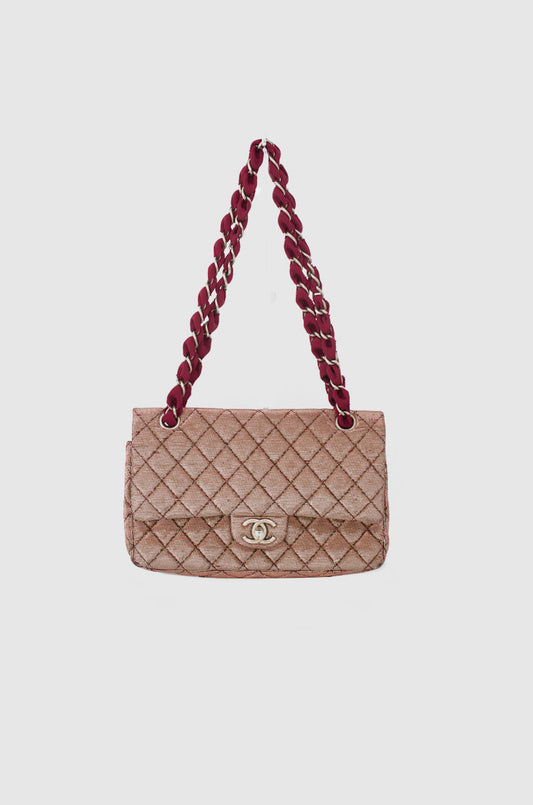 METALLIC DOUBLE CLASSIC FLAP PURSE