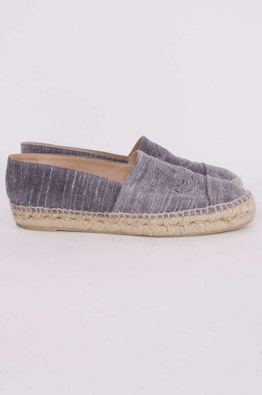 STRIATED SUEDE ESPADRILLES