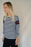 STRIPED PATCHWORK PATTERN TOP