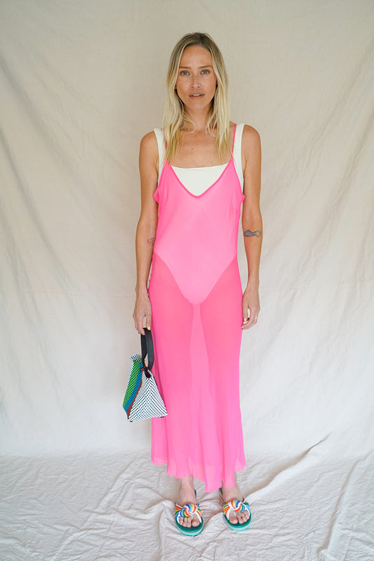 CHIFFON BIAS SLIP DRESS