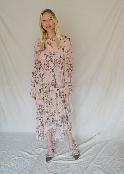 FLORAL MAPLES TIER DRESS WITH TAGS