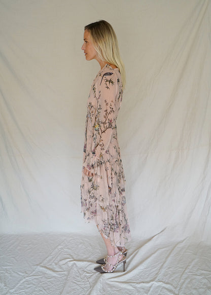 FLORAL MAPLES TIER DRESS WITH TAGS
