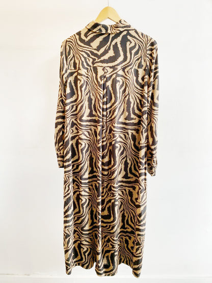 ZEBRA PRINT SHIRT DRESS