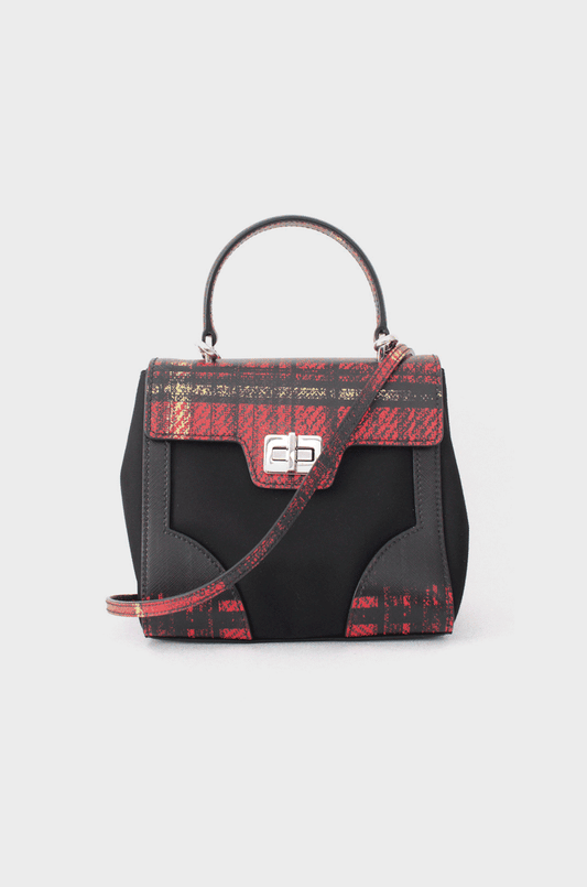 TARTAIN TESSUTO & SAFFIANO PURSE