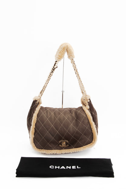 QUILTED SHEARLING BAG