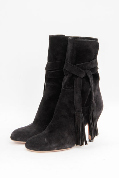 SUEDE TASSEL BOOTS