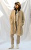 FURRY CASHMERE COAT WITH TAGS