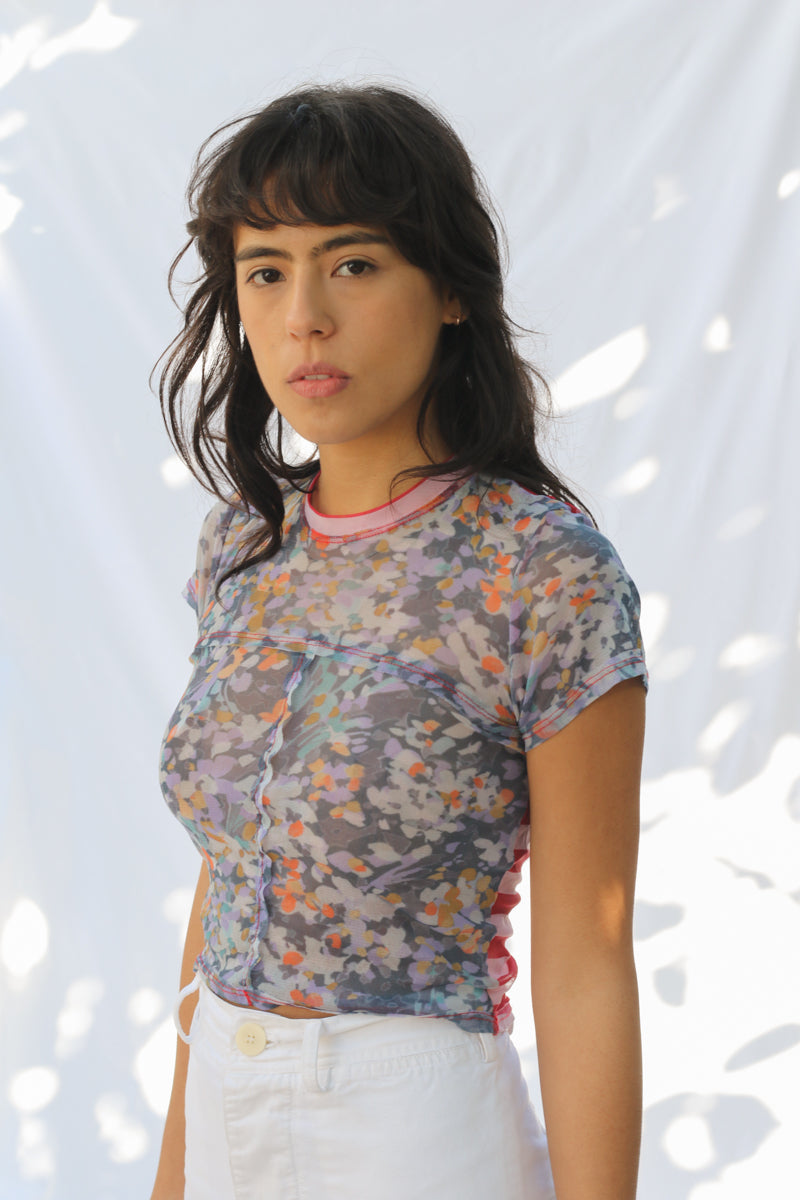 PRINT SHEER TOP