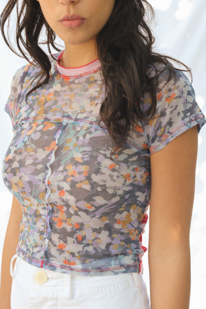 PRINT SHEER TOP