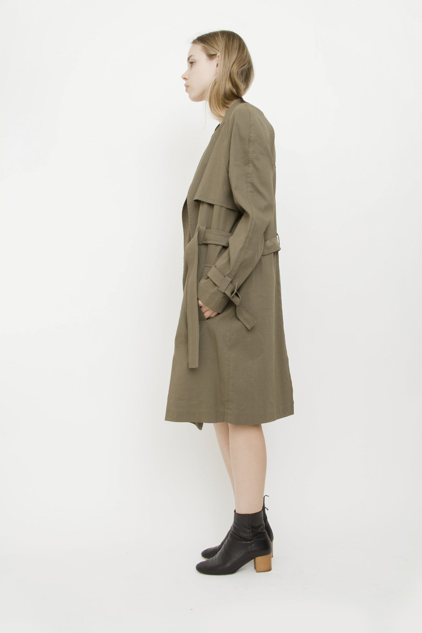 GREEN KHAKI TRENCH
