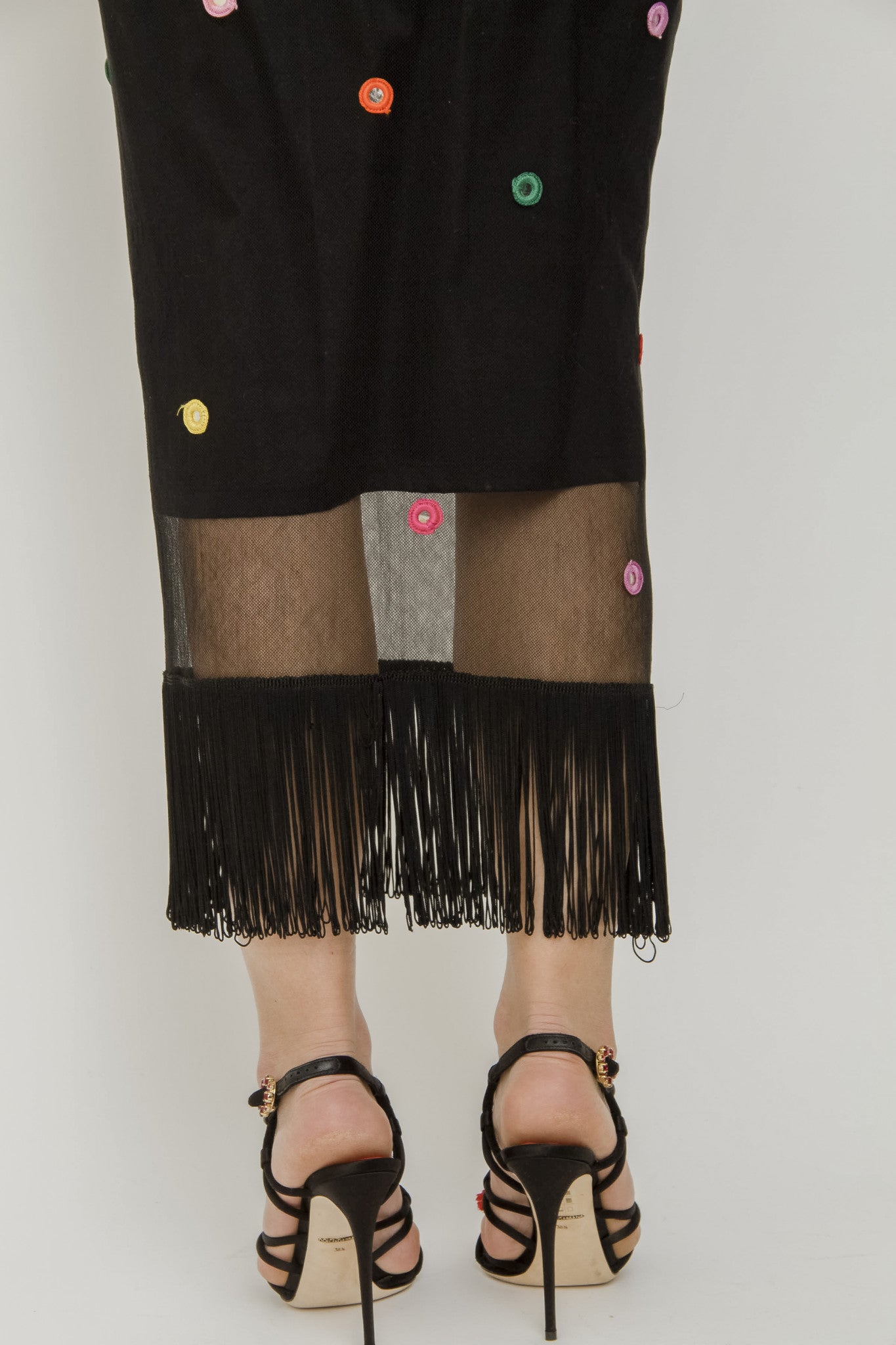 VINTAGE MIRRORED FRINGE DRESS