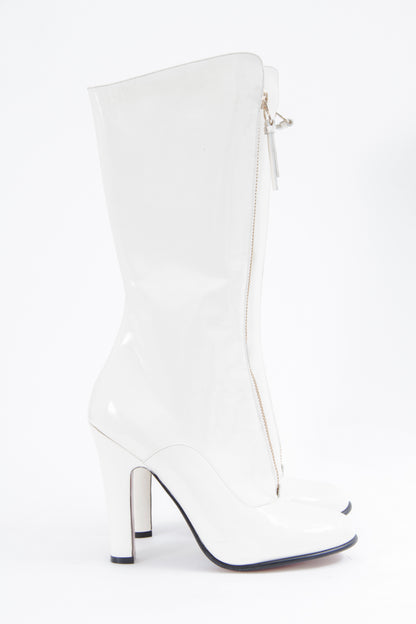PATENT ZIP BOOT WITH TAGS
